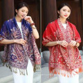 top seller women fashion 180*70 winter fall autumn Jacquard weave patterns cotton scarf paisley fake pashmina shawls